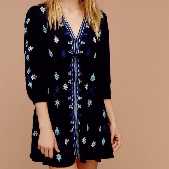Free People Stargazer Dress-Black - Picture 2 of 9